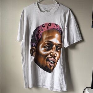 Dennis Rodman Airbrushed Big Head Tee